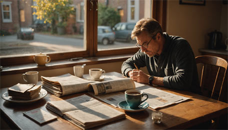 Donna legge oroscopo